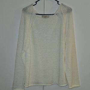 LOFT Ivory Long Sleeve Sweater